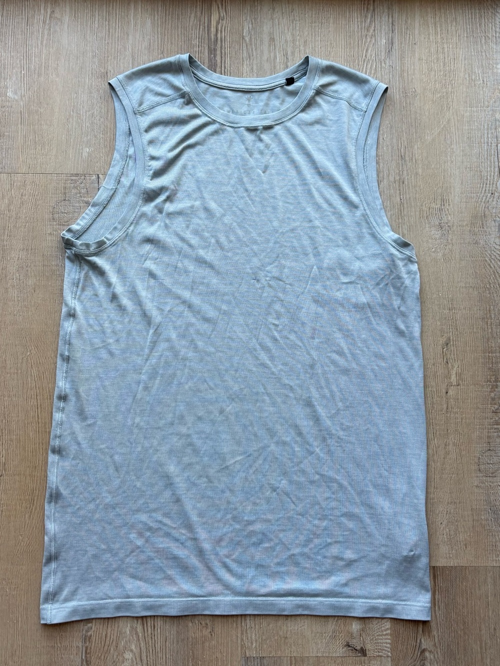 Classic Crewneck Sleeveless Tee — Light blue Gray